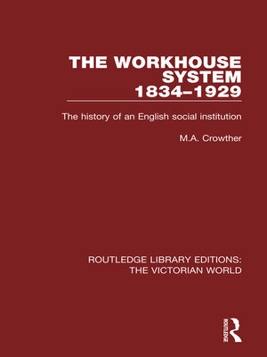 cover image of The Workhouse System 1834-1929